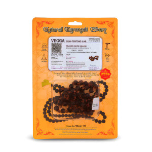 Natural Karungali (Ebony) Prayer Beads – 8MM, 108 Beads with Certificate